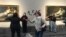 La protesta junto a los cuadros de Goya en el Museo del Padro.