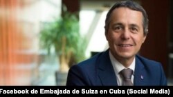 Excmo. Sr. Ignazio Cassis, Jefe del Departamento Federal de Asuntos Exteriores de la Confederación Suiza,