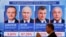 Una pantalla muestra los resultados preliminares de las elecciones presidenciales de Rusia, en la Comisión Electoral Central en Moscú, Rusia, el 18 de marzo de 2024. REUTERS/Evgenia Novozhenina