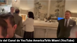 La diplomática cubana Lianys Torres Rivera evitó responder a las acusaciones de los exiliados cubanos.