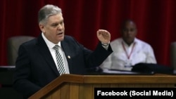 El ministro de Economía y Planificación, Alejandro Gil Fernández, ante la Asamblea Nacional del Poder Popular en 2022. 