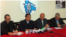 Obispos en la conferencia de prensa ofrecida el 1ro de abril desde la Conferencia Episcopal Boliviana.