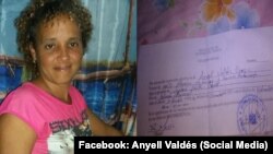 Combinación de fotografías obtenidas en el perfil de Facebook de la activista Anyell Valdés. 