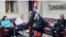 El cardenal Beniamino Stella (2do de der. a izq,) en una reunión con funcionarios cubanos.