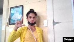 La joven manifestante en las protestas de Nuevitas, Camagüey, Mayelín Rodríguez Prado fue condenada a 15 años de cárcel. 