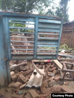 Condiciones en las que quedó la vivienda de Yuliannis Carrasco Pozada, una de las damnificadas del huracán Melissa.