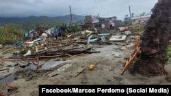 Guamá tras el paso del huracán Melissa. 