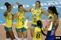 Voleibolistas brasileñas. Foto archivo.
