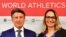 Ximena Restrepo y Sebastian Coe. AFP/ Giuseppe CACACE 