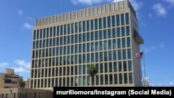 La embajada de EEUU en La Habana, Cuba.