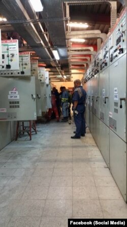 La subestación de Tallapiedra, donde ocurrió la avería que provocó el incendio. (Facebook/Empresa Eléctrica de La Habana)