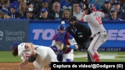 Los Dodgers de los Ángeles contra los Bravos de Atlanta. (Captura de video/@Dodgers)