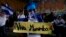Manifestantes participan en un plantón para conmemorar los 100 días desde el inicio de la crisis sociopolítica que atraviesa Nicaragua. 