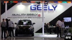 Stand de la automotriz china Geely en la 32da. Feria Internacional de La Habana.