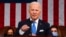 El presidente Joe Biden, en su discurso sobre los primeros 100 días de su mandato. Foto Archivo Melina Mara / POOL / AFP