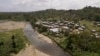 Río Turquesa, ubicado entre las comarcas Wargandí y Emberá, en la selva del Darién. (AP Photo/Arnulfo Franco)