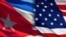 Banderas de Cuba y Estados Unidos