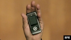 Foto de archivo de un teléfono móvil. 