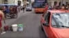 Protesta en La Habana Vieja por falta de agua. 