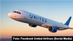Un avion de United Airlines en una imagen de archivo