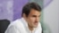 El campeón defensor de Wimbledon, el suizo Roger Federer, durante una conferencia de prensa en el All England Lawn Tennis Club, en Londres.