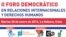 Logo del II Foro Democrático de Relaciones Internacionales y Derechos Humanos.