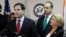 El senador Marco Rubio y los congresistas Ileana Ros-Lehtinen y Mario Díaz Balart. Archivo.
