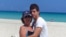 La exministra de Trabajo y Seguridad Social, Marta Elena Feitó Cabrera junto a su hijo Alejandro Fernández Feitó en Varadero, Cuba. 