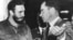 Fidel Castro en abril de 1959 tras reunirse en la Casa Blanca con el entonces vicepresidente de EE.UU. Richard Nixon.