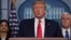 El presidente Donald Trump habla en la Casa Blanca durante una conferencia de prensa sobre la crisis del coronavirus, el miércoles 18 de marzo del 2020.