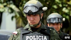 Foto de archivo de miembros de la Policía Nacional colombiana. 