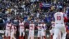 El equipo de Cuba celebra un jugada en el Clásico Mundial de Béisbol (WBC) en el Estadio Intercontinental de Béisbol de Taichung en Taichung, Taiwán, el 12 de marzo de 2023. (Foto AP /I-Hwa Cheng)