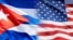 Banderas de Cuba y Estados Unidos