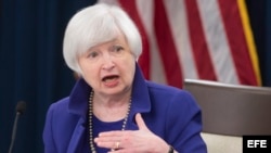 La presidenta del la Reserva Federal estadounidense, Janet Yellen.